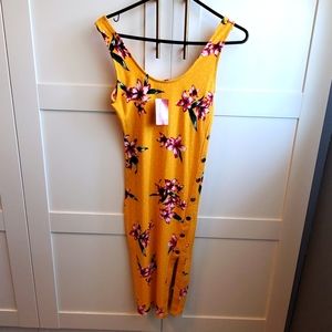 Guess Women's Orange Floral Dress NWT